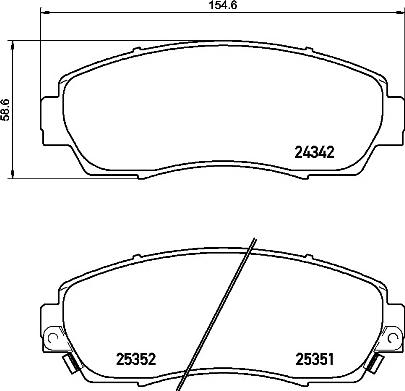 Brembo P 28 068 - Kit de plaquettes de frein, frein à disque cwaw.fr