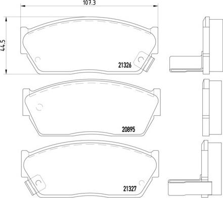 Brembo P 28 004 - Kit de plaquettes de frein, frein à disque cwaw.fr