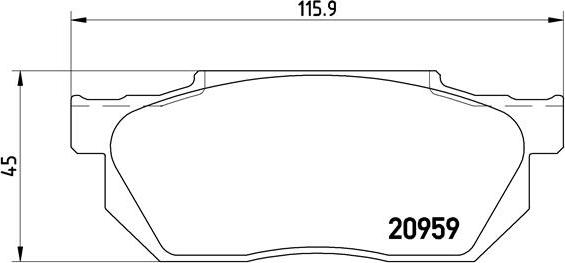 Brembo P 28 006 - Kit de plaquettes de frein, frein à disque cwaw.fr