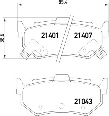 Brembo P 28 007 - Kit de plaquettes de frein, frein à disque cwaw.fr