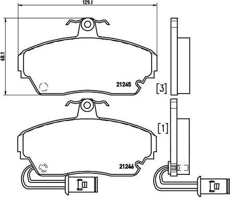 Brembo P28014 - Kit de plaquettes de frein, frein à disque cwaw.fr