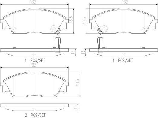 Brembo P28016N - Kit de plaquettes de frein, frein à disque cwaw.fr