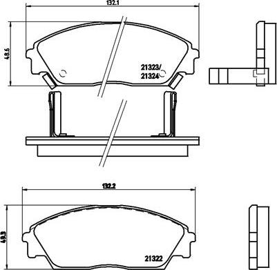 Brembo P 28 016 - Kit de plaquettes de frein, frein à disque cwaw.fr