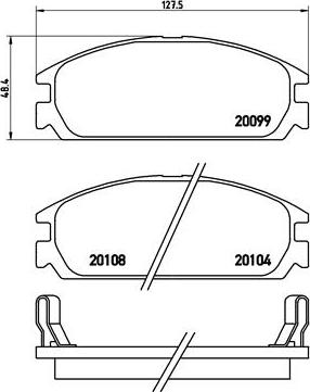 Brembo P 28 010 - Kit de plaquettes de frein, frein à disque cwaw.fr