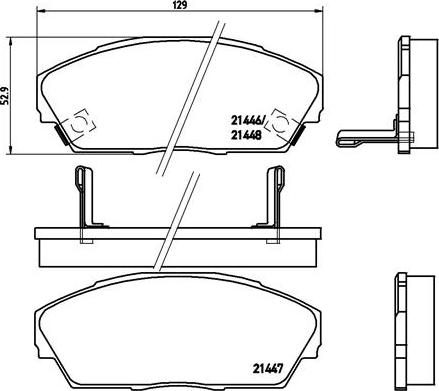 Brembo P28013 - Kit de plaquettes de frein, frein à disque cwaw.fr