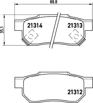 Brembo P 28 017 - Kit de plaquettes de frein, frein à disque cwaw.fr