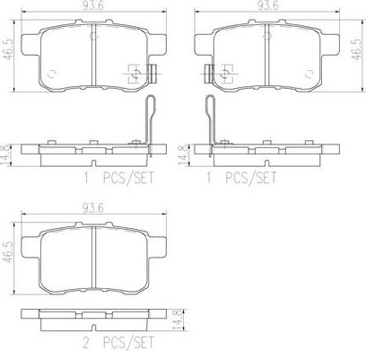 Brembo P28080N - Kit de plaquettes de frein, frein à disque cwaw.fr