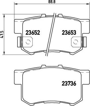 Brembo P 28 039 - Kit de plaquettes de frein, frein à disque cwaw.fr