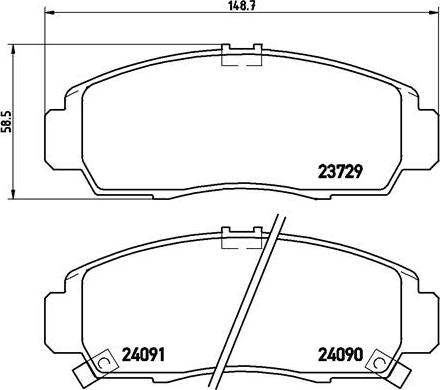 Brembo P 28 034X - Kit de plaquettes de frein, frein à disque cwaw.fr