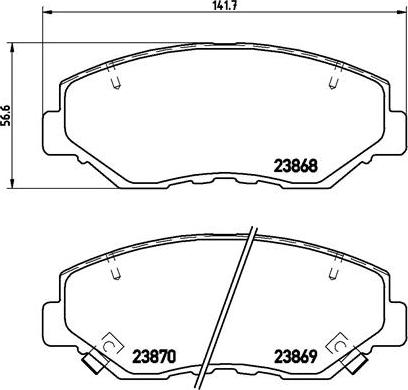 Brembo P 28 035X - Kit de plaquettes de frein, frein à disque cwaw.fr