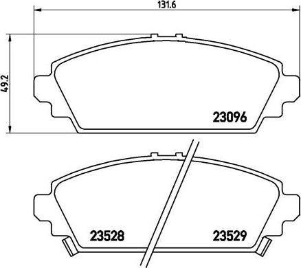 Brembo P28031N - Kit de plaquettes de frein, frein à disque cwaw.fr