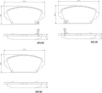 Brembo P28029N - Kit de plaquettes de frein, frein à disque cwaw.fr