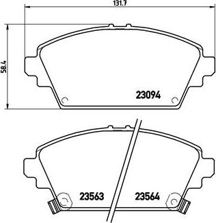 Brembo P 28 029 - Kit de plaquettes de frein, frein à disque cwaw.fr