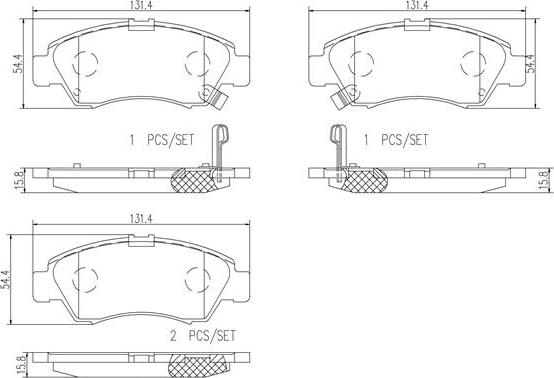 Brembo P28024N - Kit de plaquettes de frein, frein à disque cwaw.fr