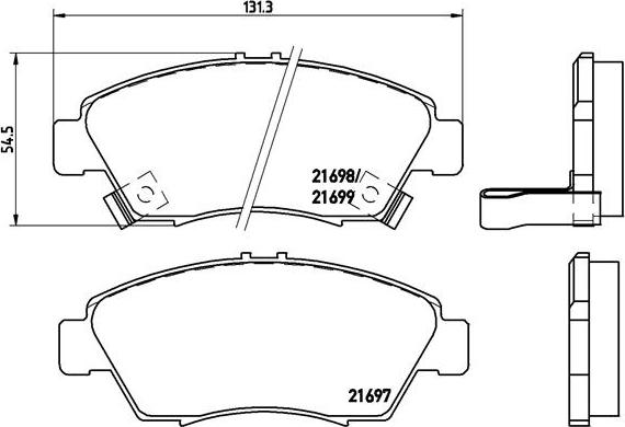 Brembo P 28 024 - Kit de plaquettes de frein, frein à disque cwaw.fr