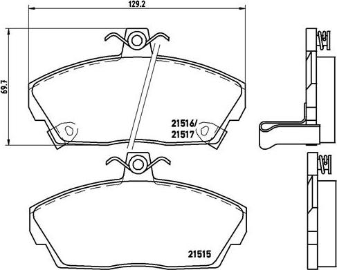 Brembo P 28 020 - Kit de plaquettes de frein, frein à disque cwaw.fr