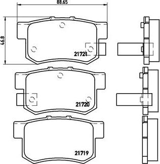 Brembo P 28 022 - Kit de plaquettes de frein, frein à disque cwaw.fr