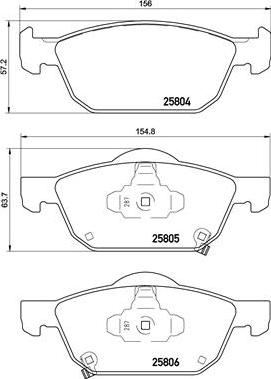 Brembo P28076N - Kit de plaquettes de frein, frein à disque cwaw.fr