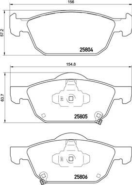 Brembo P 28 076X - Kit de plaquettes de frein, frein à disque cwaw.fr