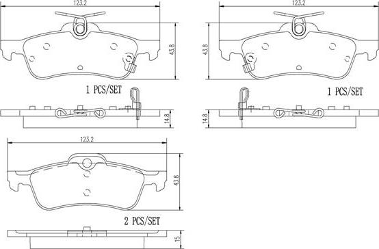 Brembo P28070N - Kit de plaquettes de frein, frein à disque cwaw.fr