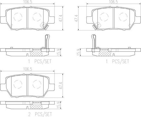 Brembo P28078N - Kit de plaquettes de frein, frein à disque cwaw.fr