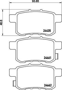 Brembo P 28 072 - Kit de plaquettes de frein, frein à disque cwaw.fr