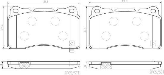 Brembo P28106N - Kit de plaquettes de frein, frein à disque cwaw.fr