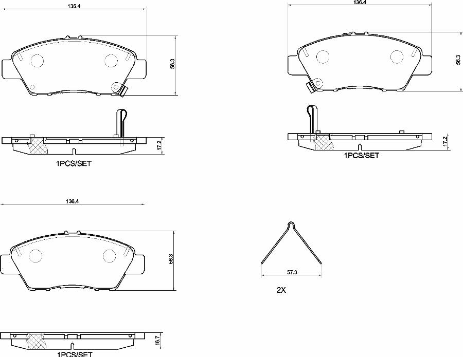 Brembo P 28 112 - Kit de plaquettes de frein, frein à disque cwaw.fr