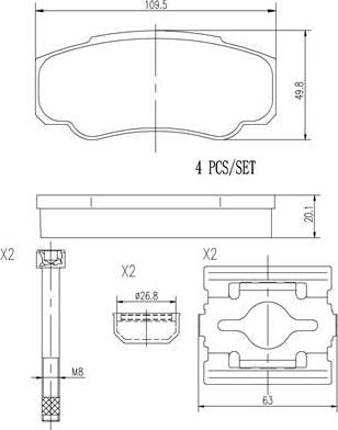 Brembo P23093N - Kit de plaquettes de frein, frein à disque cwaw.fr