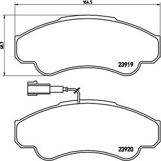 Brembo P 23 092 - Kit de plaquettes de frein, frein à disque cwaw.fr