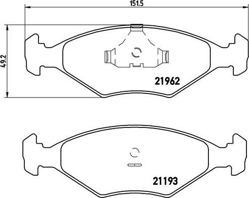 Brembo P 23 055 - Kit de plaquettes de frein, frein à disque cwaw.fr