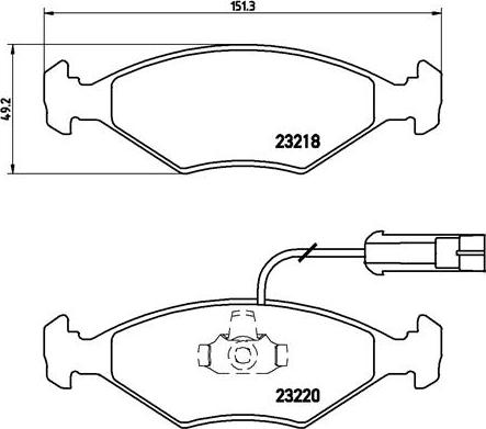 Brembo P 23 056 - Kit de plaquettes de frein, frein à disque cwaw.fr