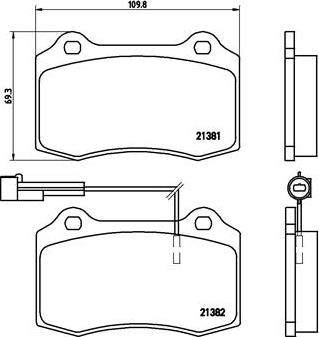 Brembo P 23 052 - Kit de plaquettes de frein, frein à disque cwaw.fr