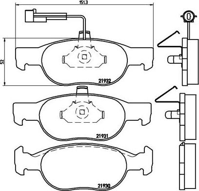 Remsa 0588.01 - Kit de plaquettes de frein, frein à disque cwaw.fr