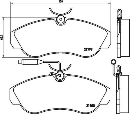 Brembo P 23 069 - Kit de plaquettes de frein, frein à disque cwaw.fr