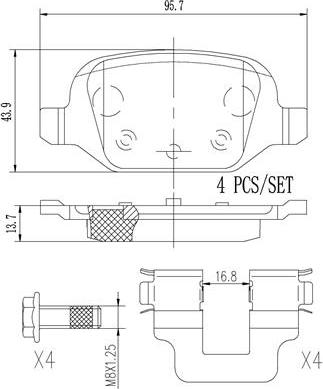 Brembo P23064N - Kit de plaquettes de frein, frein à disque cwaw.fr