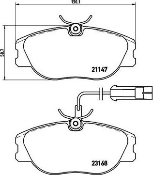 Brembo P 23 066 - Kit de plaquettes de frein, frein à disque cwaw.fr