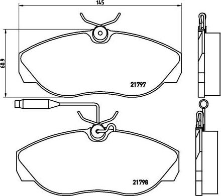 Brembo P 23 068 - Kit de plaquettes de frein, frein à disque cwaw.fr