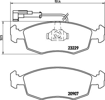 Brembo P 23 063 - Kit de plaquettes de frein, frein à disque cwaw.fr