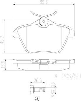 Brembo P23067N - Kit de plaquettes de frein, frein à disque cwaw.fr