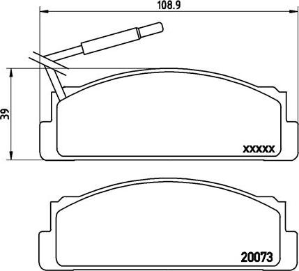 Brembo P 23 005 - Kit de plaquettes de frein, frein à disque cwaw.fr