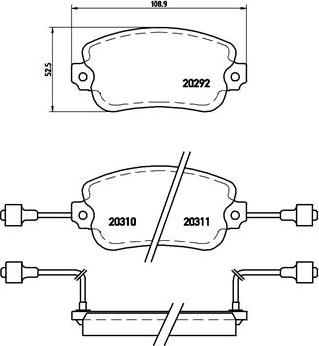 Brembo P 23 007 - Kit de plaquettes de frein, frein à disque cwaw.fr