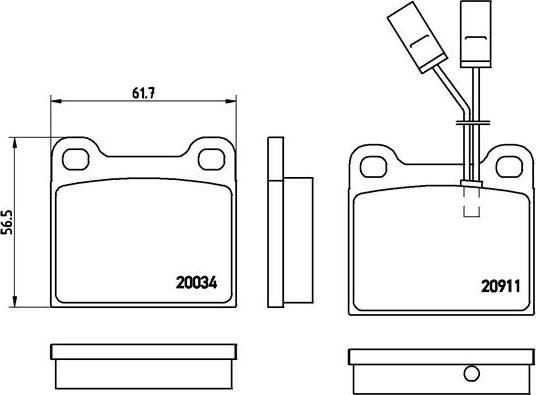 Brembo P 23 012 - Kit de plaquettes de frein, frein à disque cwaw.fr