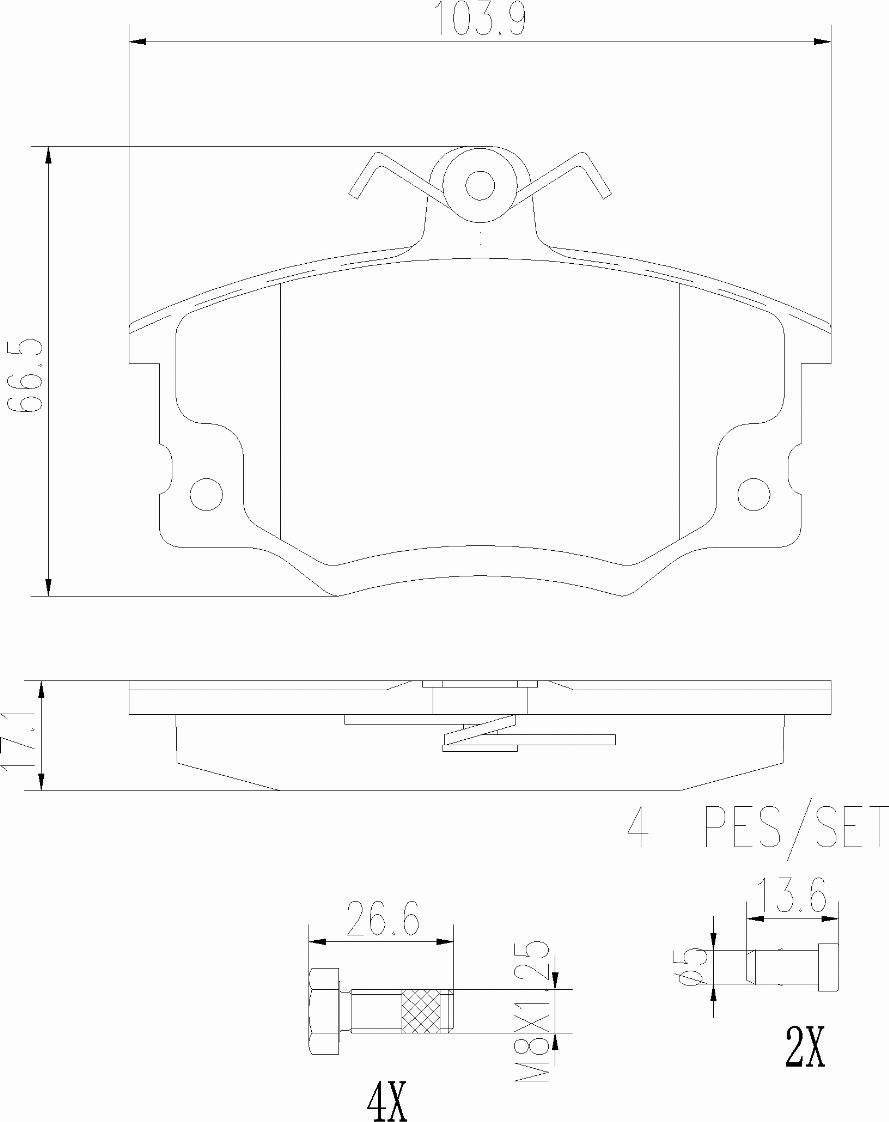 Brembo P23017N - Kit de plaquettes de frein, frein à disque cwaw.fr