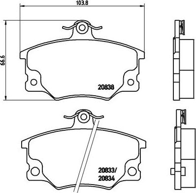 Brembo P 23 017 - Kit de plaquettes de frein, frein à disque cwaw.fr