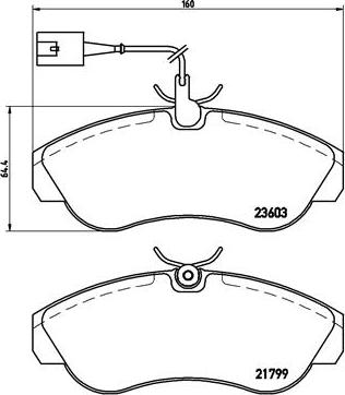 Brembo P 23 084 - Kit de plaquettes de frein, frein à disque cwaw.fr