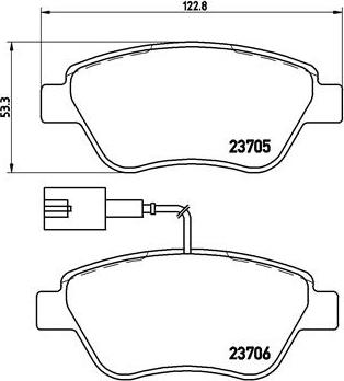 Brembo P 23 085 - Kit de plaquettes de frein, frein à disque cwaw.fr