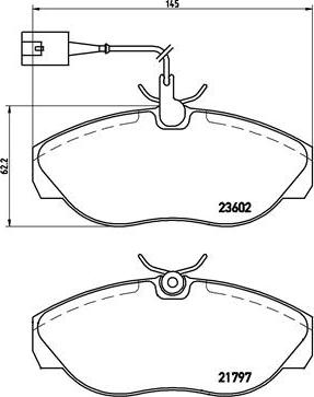 Brembo P 23 083 - Kit de plaquettes de frein, frein à disque cwaw.fr