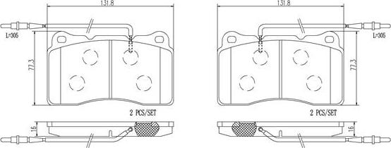 Brembo P23082N - Kit de plaquettes de frein, frein à disque cwaw.fr