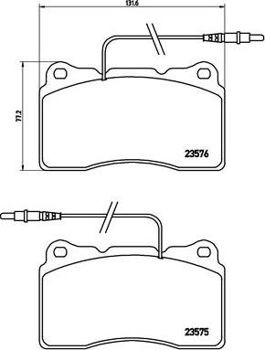 Brembo P 23 082 - Kit de plaquettes de frein, frein à disque cwaw.fr